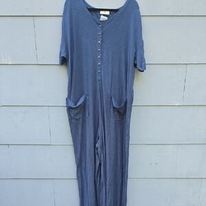 NWT Wide Leg Navy Jumpsuit